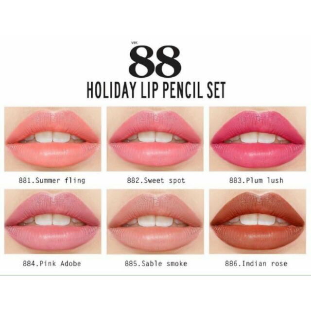 Ver88 Holiday Lip Pencil Set 