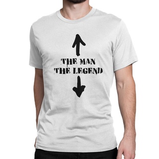 เสื้อยืดผ้าฝ้ายพิมพ์ลายขายดี Trendy The Man, And The Legend Slogan Funny Gift T Shirts