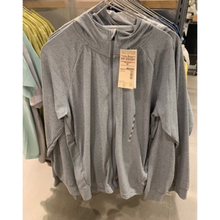 MUJI 100% M L (ของผู้ชาย) zip hoody ผ้าเบาสบาย ใส่ออกกำลังกาย ระบายความร้อน ไม่กันหนาว ใส่เล่นได้ ของแท้💯💯จากช็อป