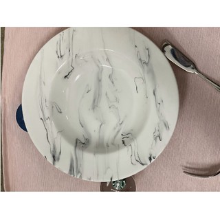 Petye  จานซุปลายหินอ่อน  Carrara 9" Soup Plate 23 cm