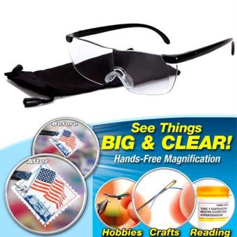 พร้อมส่ง✇Big Vision Eyewear แว่นตาขยายไร้มือจับ แว่นขยายชนิดสวมใส่ แว่นตาขยาย ขยายชัดถึง 160 เท่า + ฟรี..!! กระเป๋าผ้าใส