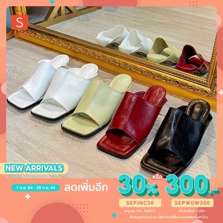 [ลด 30% โค้ด SEPINC30] รองเท้าส้นเตี้ย รุ่นหนังหุ้มหน้าเท้า