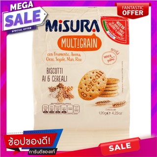 มิซูร่ามัลติเกรนบิสกิตผสมธัญพืช 120กรัม Misura Multigrain Biscuits with Cereals 120g.