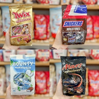 ห่อใหญ่ Mars Twix Snickers Bounty Miniatures มินิช็อกโกแลต มาร์ส ทวิกส์ สนีกเกอร์ ช็อกโกแลตสุดฮิต