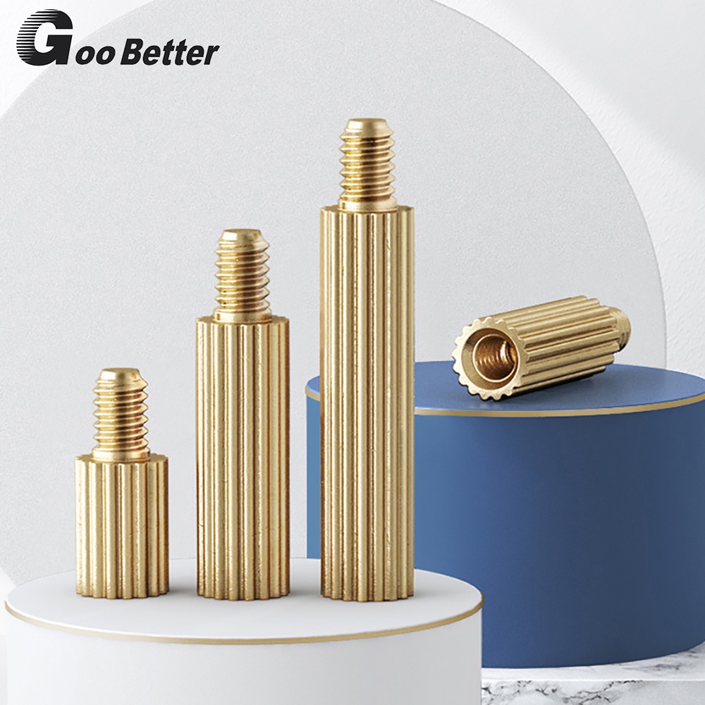 M2 ทองเหลือง Studs คอลัมน์รอบชาย-หญิง Standoff Spacer PCB เมนบอร์ดด้ายเสา