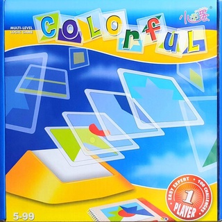 T.P. TOYS COLORFUL GAME เกมส์พัฒนาความคิด พร้อมโจทย์ วางรูปให้ตรงกับโจทย์  ระดับเริ่มต้น( สี่เหลี่ยม) logic game