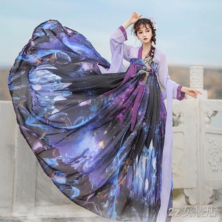 Hanfu ชุดหญิงเต็มหน้าอกกระโปรงขงจื้อนักเรียนจีนทุกวันฤดูใบไม้ผลิฤดูร้อนและฤดูใบไม้ร่วงสไตล์