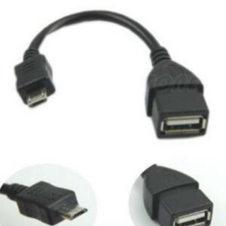 สาย OTG Micro USB 2.0 แท้ เปลี่ยนโทรศัพท์ ให้เป็นดั่งคอมพิวเตอร์ ใช้กับ Android ยาว 14 cm (Black)