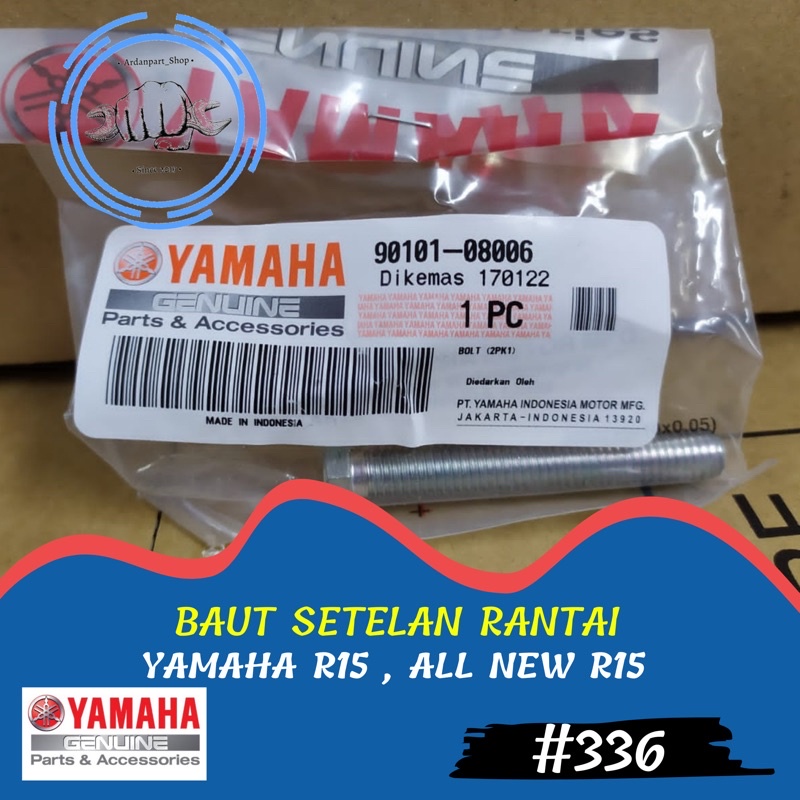 R15 CHAIN ADJUSTMENT BOLT, ALL NEW R15 ORIGINAL YAMAHA 90101-08006