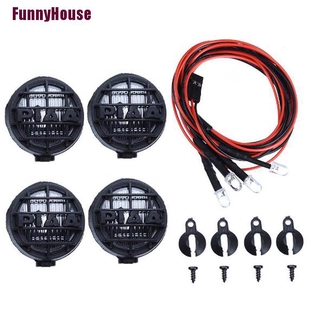 [FunnyHouse] โคมไฟสปอตไลท์ Led สําหรับรถไต่หินบังคับ 1/10 D90 D110 4 ชิ้น