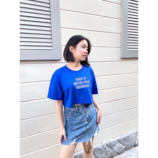 THREERA | TODAY IS BETTER THAN YESTERDAY CROP TOP เสื้อครอป