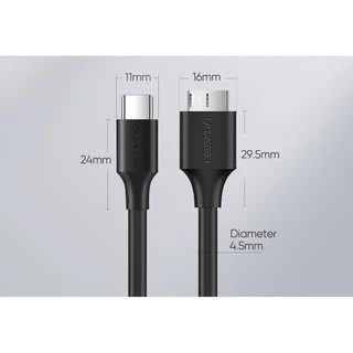 Ugreen สายชาร์จ เเละ ซิงค์ข้อมูล จาก USB Type C เป็น Micro USB 3.0