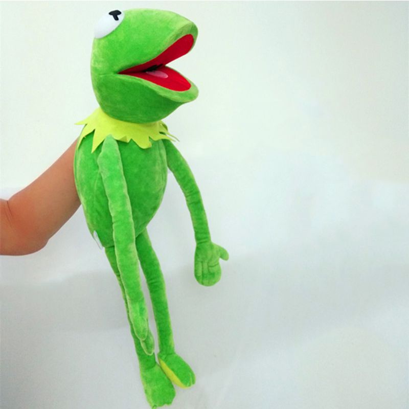 ตุ๊กตาหุ่นมือ Sesame Street kermit the frog แบบนิ่ม ขนาด 60 ซม. ของเล่นสําหรับเด็ก
