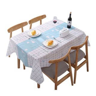 ☃Tablecloth Fabric Waterproof, Oilproof and Disposable PVC Nordic Table Mat โต๊ะทำงานบ้านสี่เหลี่ยมสไตล์นักเรียน