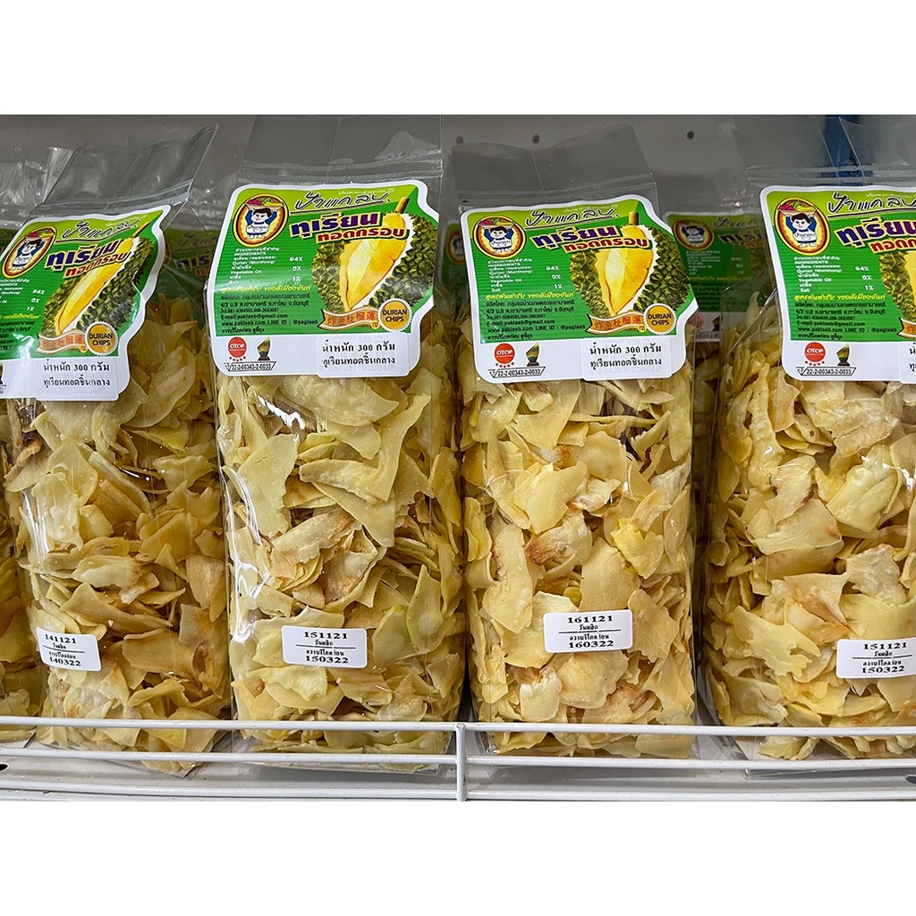 ทุเรียนทอด นน. 300g (ชิ้นกลาง)  ตราป้าแกลบ ของดีเมืองจันท์ กรอบ ผลิตใหม่ๆ การันตีคุณภาพ รับประกันความอร่อย thumbnail 5