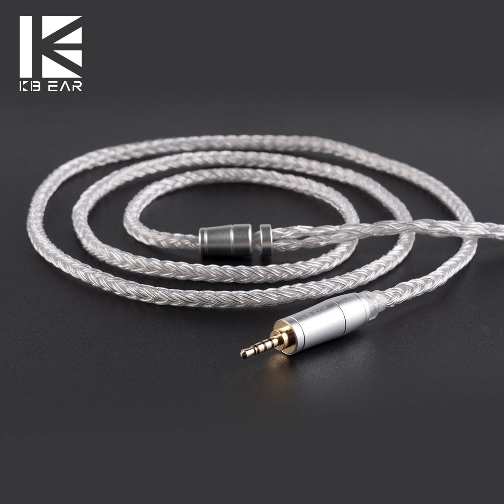 KBEAR 16 Core Upgraded Silver Plated Balanced Cable 2.5/3.5/4.4MM With MMCX/2pin/QDC Connector For K