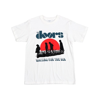 ย้อนยุคเสื้อยืดแขนสั้น พิมพ์ลาย The DOORS Gate Band Retro oasis Gunflower ACDC nirvana nirvana Rock สําหรับผู้ชายS-5XL