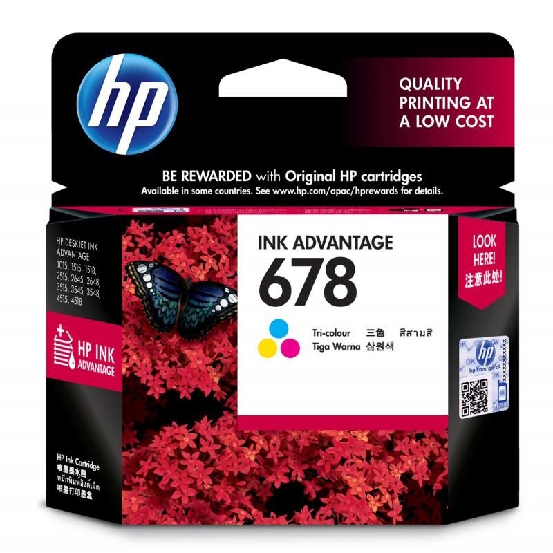 HP 678 Tri-color Original Ink Advantage Cartridge