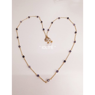สายคล้องแมส หินนำโชค017 "IOLITE" ไอโอไลต์"