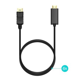 สายเคเบิ้ล1 . 8 M Dp To Hdmi Male Displayport To Hdmi อะแดปเตอร์แปลงสายเคเบิ้ลเสียงวิดีโอ