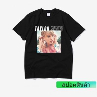 ราคาต่ำสุด!!เสื้อยืดลําลองผ้าฝ้ายพิมพ์ลาย Taylor Swift ME Portrait ทรงหลวมสําหรับผู้ชาย alLrS-3XL