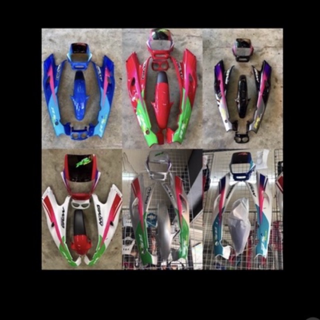 ชุดสีแด้ส รุ่นเก่า (DASH)ชุดแด้สสนาม 5 ชิ้น พร้อมแปะลายเคลือบเงาแท้