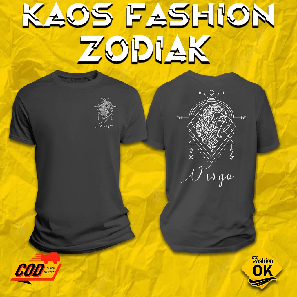 V666 ZODIAC ARTICLE T-SHIRT - VIRGO - BINTANG-VIRAL-TIKTOK