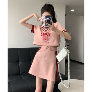 💥พร้อมส่ง 👗 เดรสแฟชั่น กระโปรง กระโปรง หญิง 2022 ใหม่ ทรง เล็ก ต่างประเทศ ลดอายุ ชุดสูท ทูพีซ ระดับไฮเอนด์