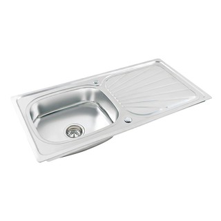 Embedded sink SINK BUILT 1B1D DYN DH-10050B SS Sink device Kitchen equipment อ่างล้างจานฝัง ซิงค์ฝัง 1หลุม 1ที่พัก DYNA