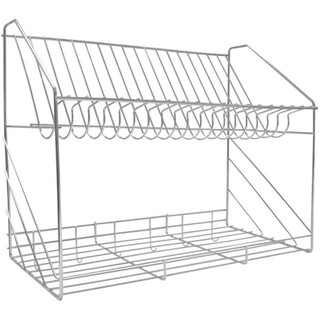 ชั้นคว่ำจานติดผนังสเตนเลส 2 ชั้น EKONO 106E2 DISH DRAINER WALL UNIT STAINLESS201 50CM