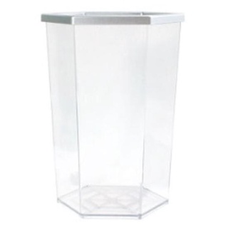 ถังขยะหกเหลี่ยมใส รุ่น 9271 ขนาด 56 ลิตร สีใส ถังขยะ Clear Hexagon Trash Can Model 9271 Size 56 Liters Clear