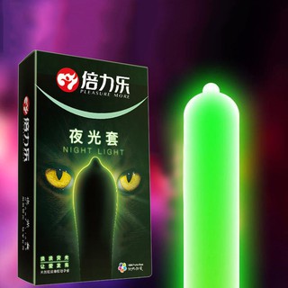 ์Night light condom ถุงยางอนามัยเรืองแสง (50-52-54mm) ไม่ระบุชื่อสินค้า 3+4 ชิ้น/กล่อง จัดส่ง 1-2 วัน