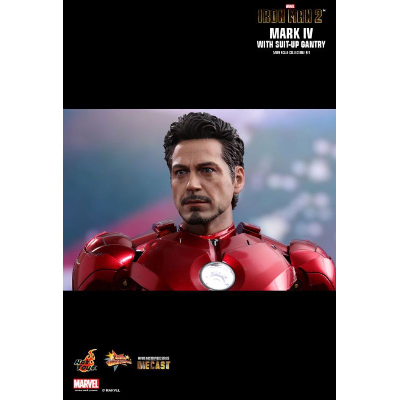 Hot Toys Mms462d22 Iron Man 2 Mark Iv With Suit Up Gantry Shopee Thailand