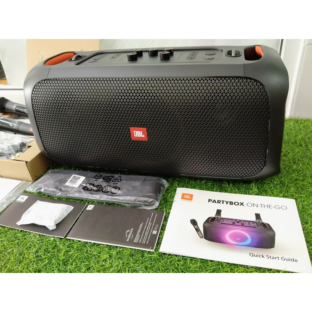 JBL PARTYBOX ON-THE-GO ลำโพง Party Box มีไมค์ไร้สาย 2 ตัว กำลังขับ 100 WATTS ON THE GO