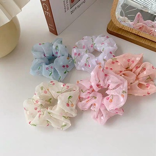 ☢✉[Ready to ship] COD Hair band, Korean hair band donut hair band BM large intestine hair clip brandy hyuna style cherry floral chiffon headband forest small house hair rope