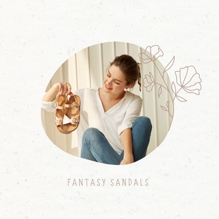 ส่งฟรี!! Fantasy Sandals รองเท้าแตะ รัดส้น หนังแท้ รองเท้าผู้หญิง รองเท้าแฟชั่น พื้นยืดหยุ่น รุ่น Jolene Rosegold Rock