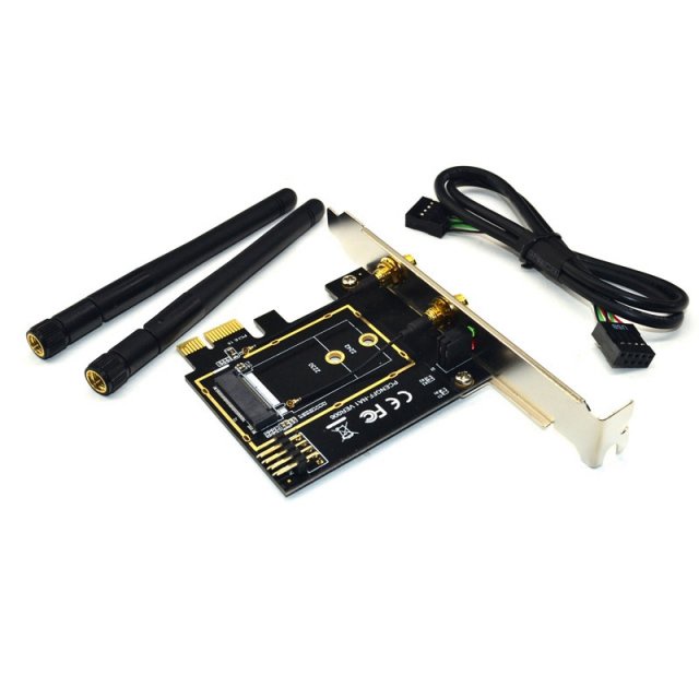 Ngff to pcie x1 wifi/bluetooth Adapter (สําหรับเดสก์ท็อป)