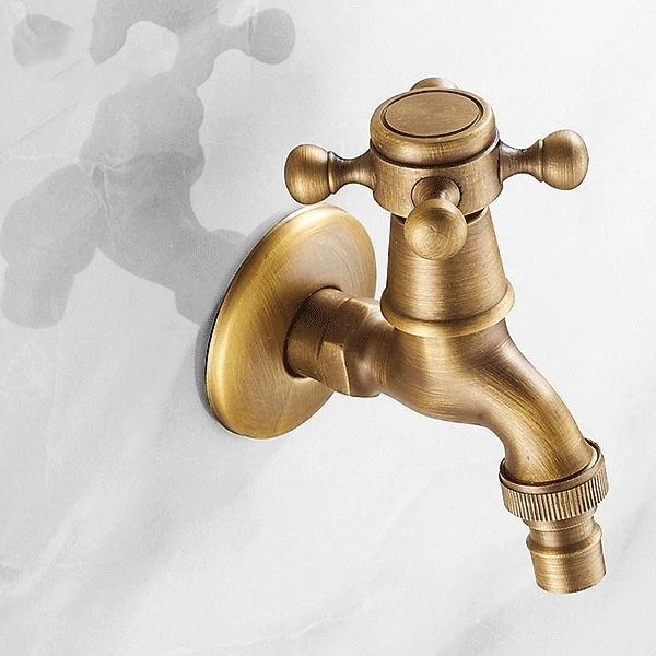 ก๊อกน้ำเครื่องซักผ้าย้อนยุคสไตล์ยุโรป ก๊อกน้ำทองแดงแบบเปิดอย่างรวดเร็วทั้งหมด  faucet คุณภาพดี - รูปที่ 5