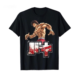 เสื้อยืดพิมพ์ลาย2021 เสื้อยืดผ้าฝ้ายพิมพ์ลาย Baki Hanma Anime Manga T The Grappler แฟชั่นผู้ชาย S3Xl discount