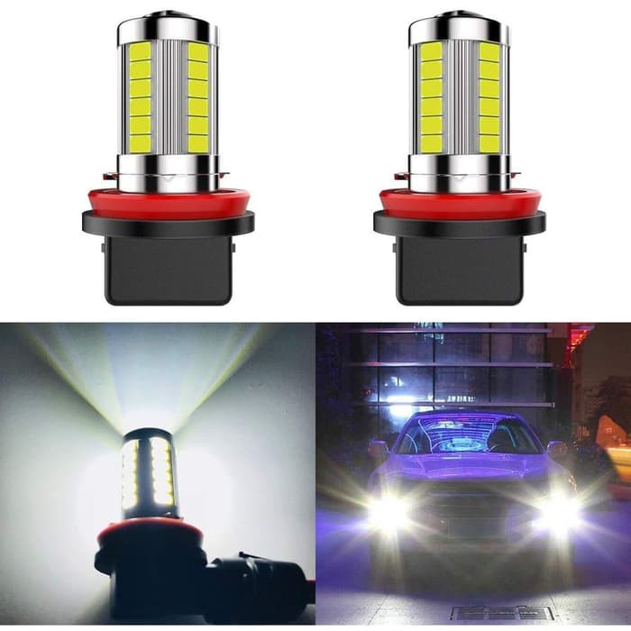 ไฟตัดหมอก Foglamp Led Car H11 H16 HB3 HB4 9005 9006 33 POINTS Led 5 ด้าน Super Bright