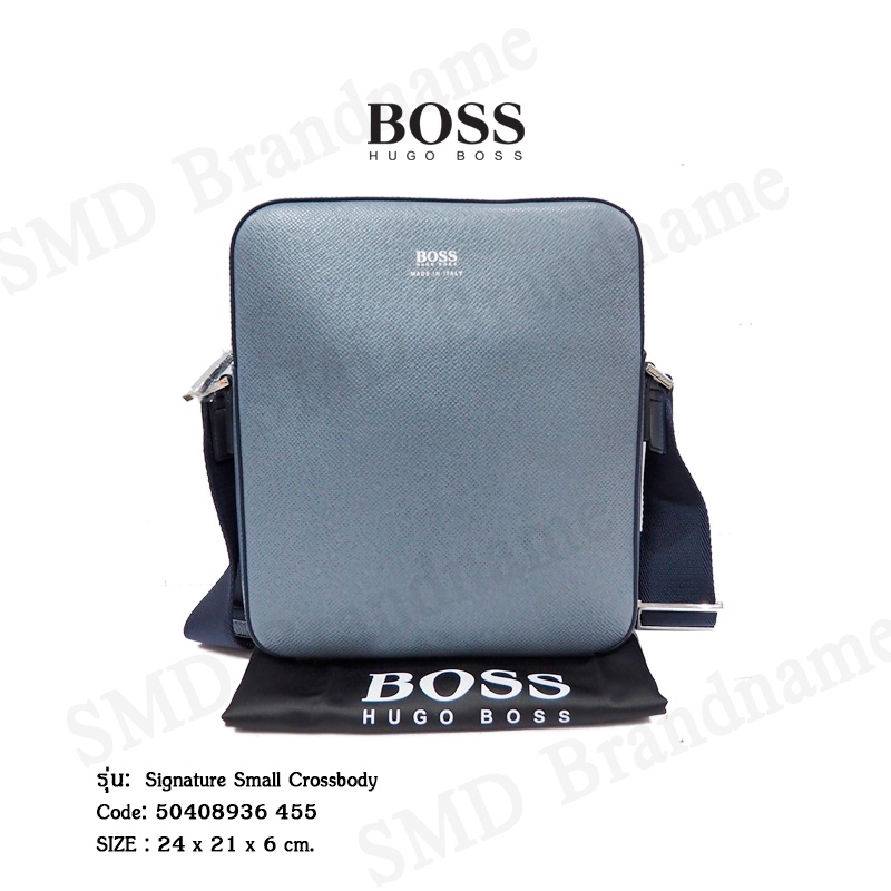 HUGO BOSS กระเป๋าสะพายข้างผู้ชาย รุ่น Signature Small Crossbody Code: 50408936 455