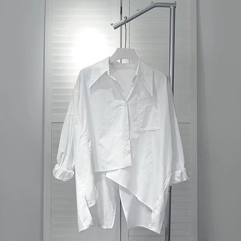 สไตล ์ เกาหลีผู ้ หญิงสุภาพสตรีหลวมเสื ้ อแขนยาวเสื ้ อ baju baju wanita lengan panjang