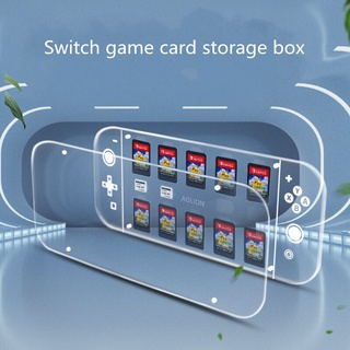 Game Card Case for Nintendo Switch Premium Transparent Acrylic Games Storage Box Holder Shockproof Hard Shell 14 Cards