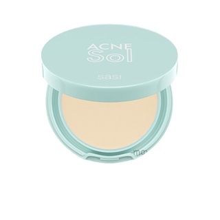 ถูก/แท้/ส่งฟรี แป้งพัฟ Sasi Acne Sol Compact Powder แป้ง ศศิ แป้งพัฟศศิ คุมมัน ลดสิว หน้าเนียน ปกปิด ใบบัวบก