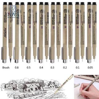 โค้ด GIFT30 ลด 30%HWS✈〗8PCS Sakura Pigma Micron Fine Line Pen BR Drawing 005 01 02 03 04 05 08 BR Black