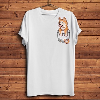 เสื้อยืดวินเทจใหม่ เสื้อยืดลําลอง แขนสั้น พิมพ์ลายลูกสุนัข Akita and Shiba Inu 3D สีขาว แฟชั่นฤดูร้อน สําหรับผู้ชายS-5XL