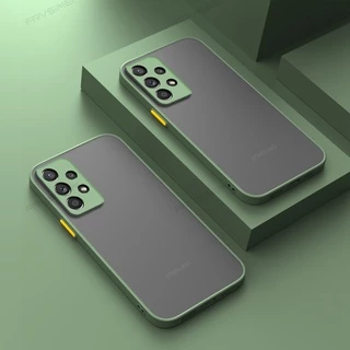 สําหรับ Samsung Galaxy A53 A73 A13 A33 A23 5G 4G ป้องกันเลนส์ Soft TPU + Hard PC Matte เคสโทรศัพท์