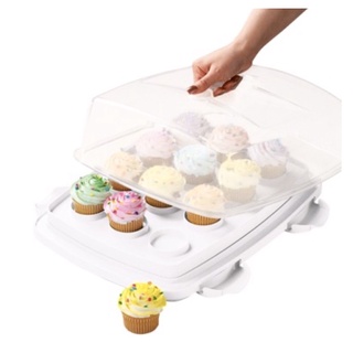 มือสอง พร้อมส่ง WILTON Ultimate 3-in-1 Cake Caddy กล่องใส่เค้ก, คัพเค้ก