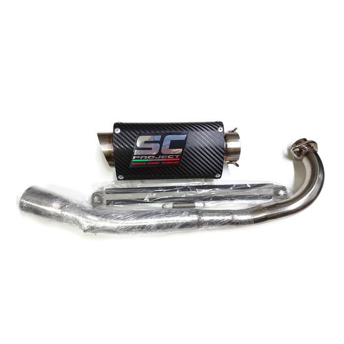 ท่อสตันท์ SC สามเหลี่ยมคาร์บอน ปลาย2นิ้ว for MSX,KSR,Demon125