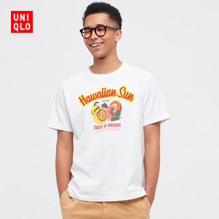 เสื้อยืดที่คุณต้องการพร้อมส่ง Uniq เสื้อยืดแขนสั้น พิมพ์ลายแบรนด์ สไตล์ฮาวาย สําหรับผู้ชาย และผู้หญิง447549ขนาดเต็มS-5XL